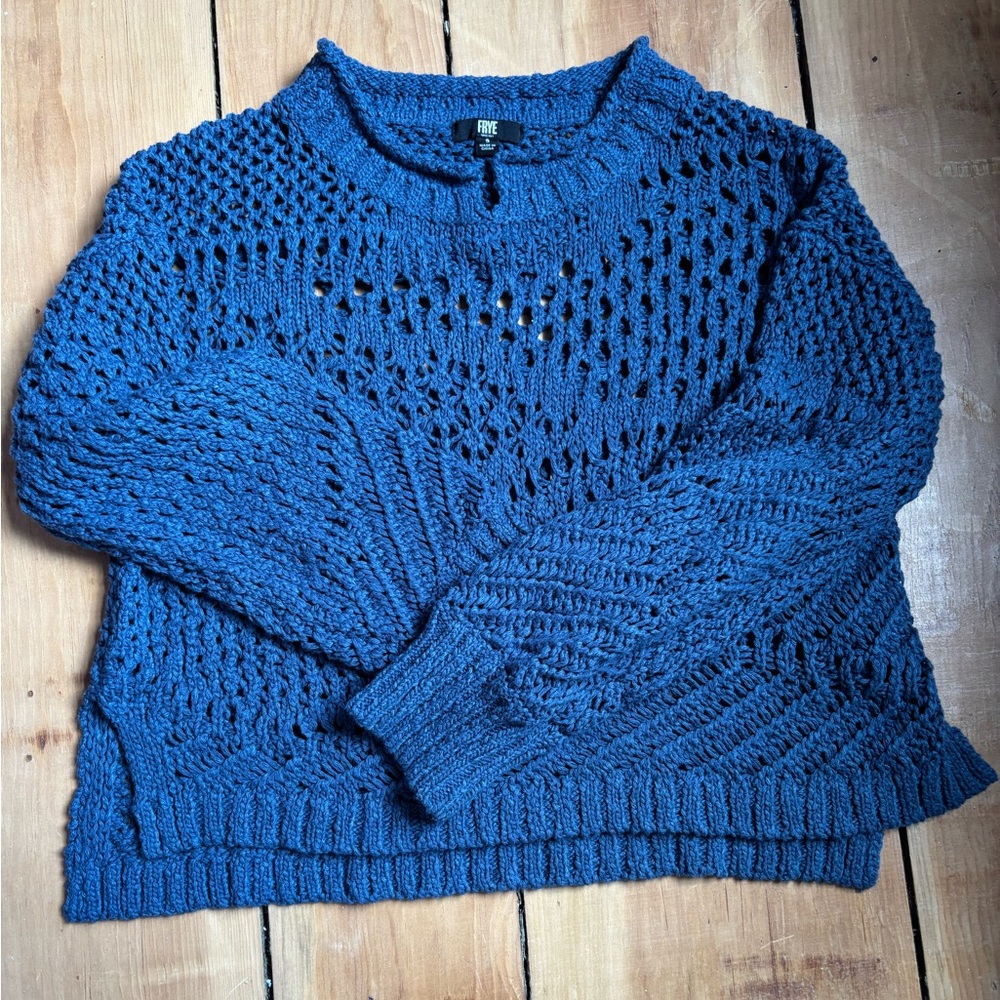 NWOT Frye crochet knit pullover sweater - Picture 3 of 4